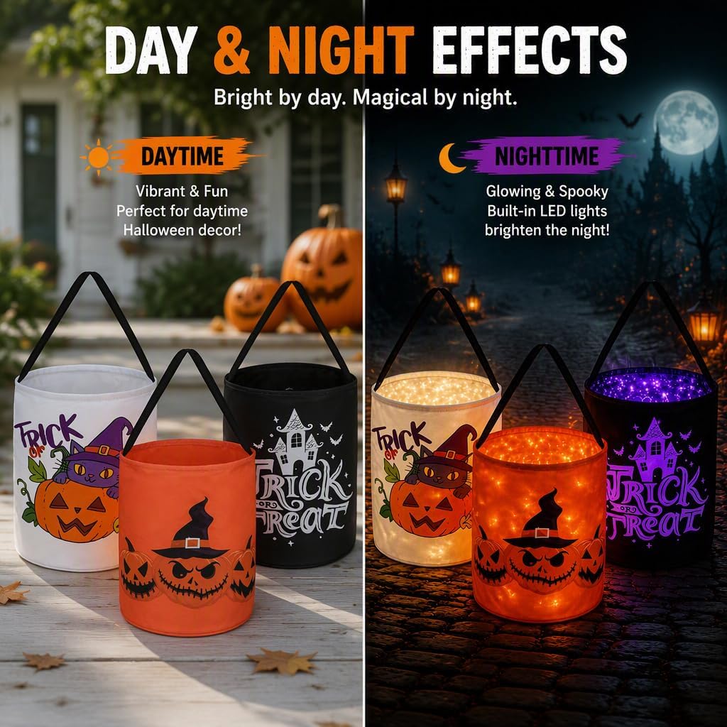 Halloween Candy Bag For Kids Scary Pumpkin Face