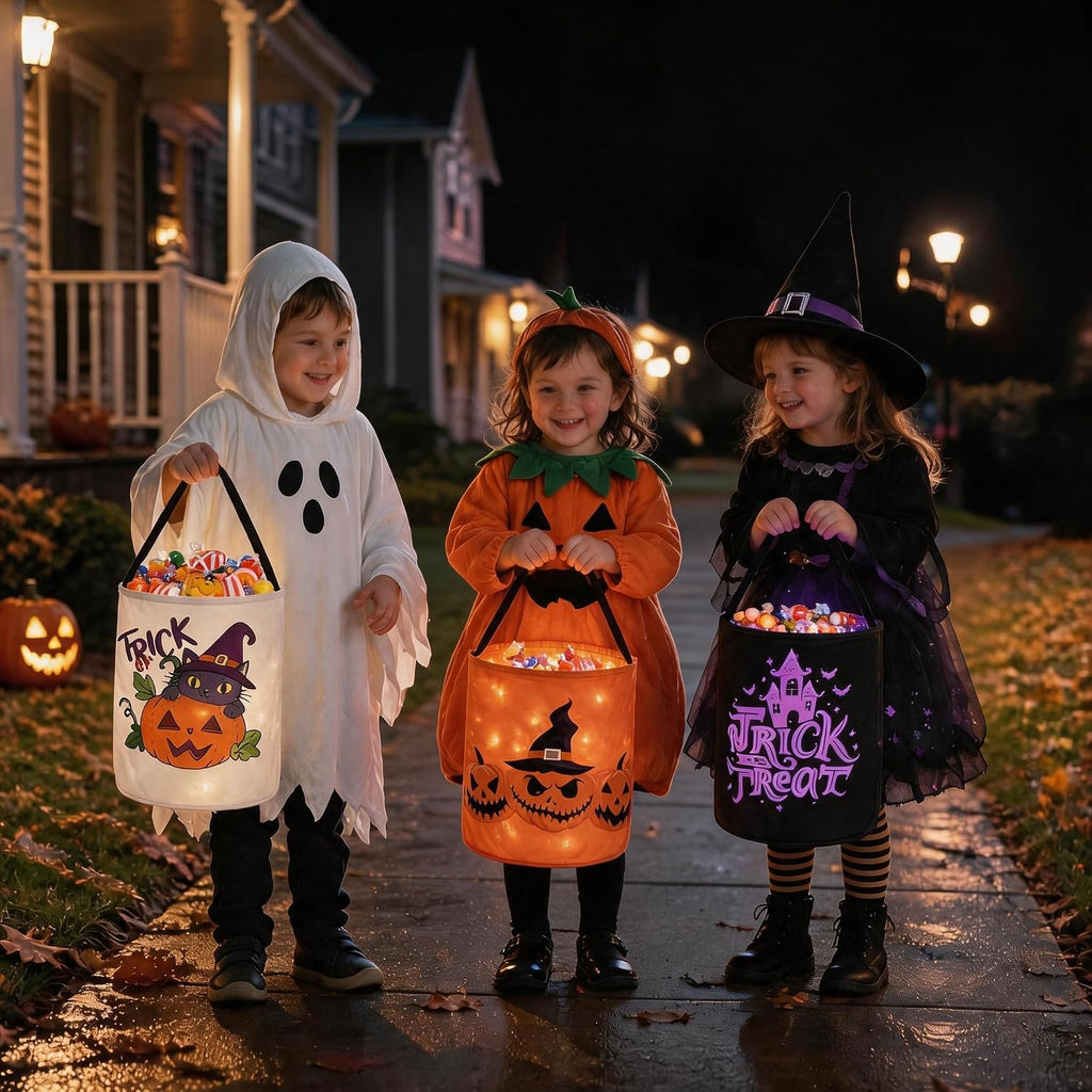 Halloween Candy Bag For Kids Scary Pumpkin Face