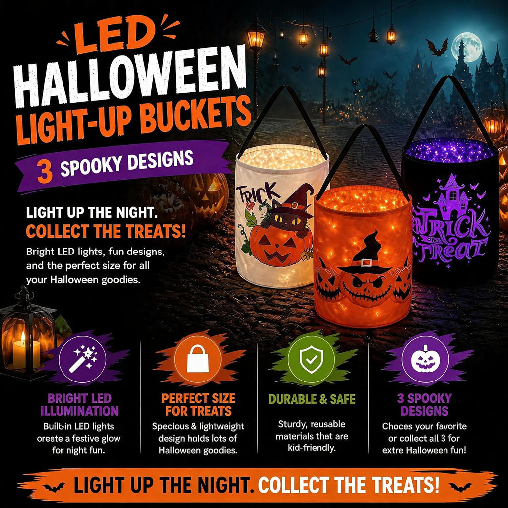 Halloween Candy Bag For Kids Scary Pumpkin Face